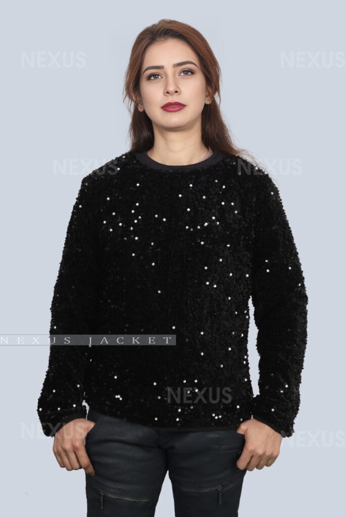 Sparkling Ladies Jacket Black