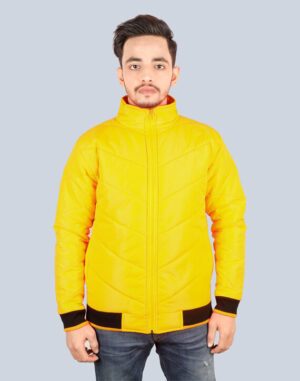Yellow mens puffer jacket