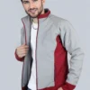 grey and red