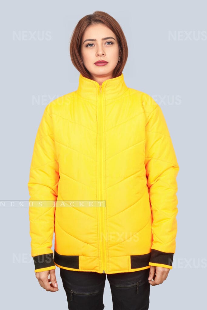 Ladies Puffer Jacket Yellow