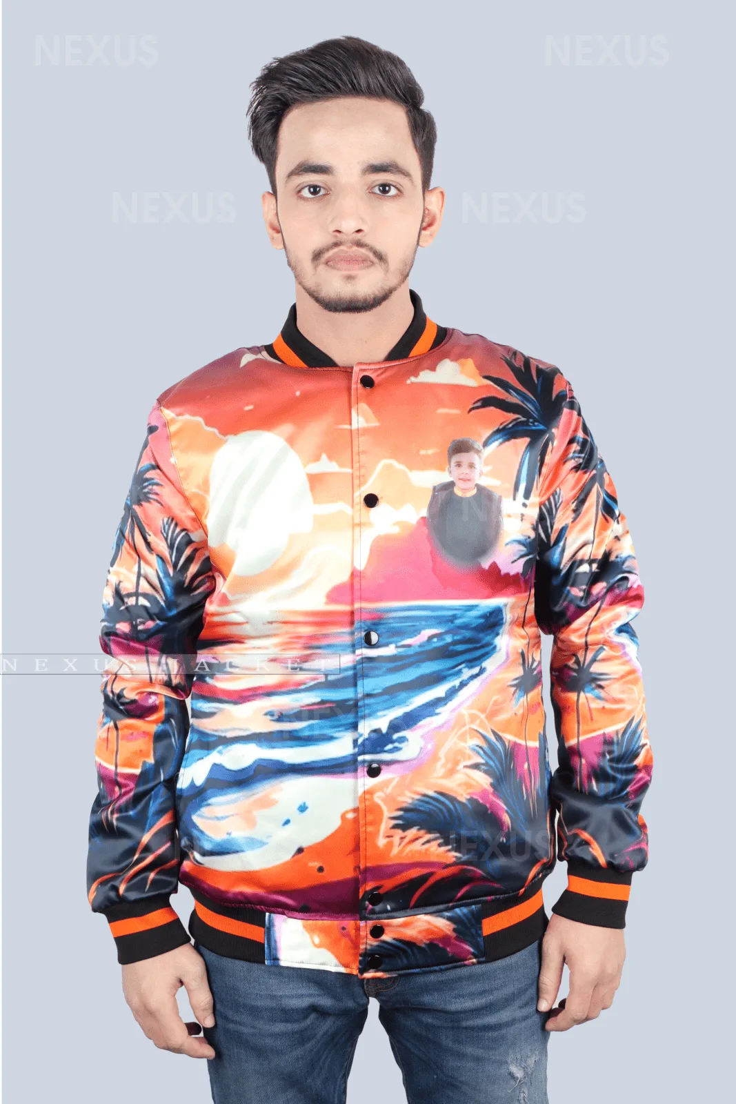 Satin Bomber Varsity Jacket Mens - Nexus Jacket