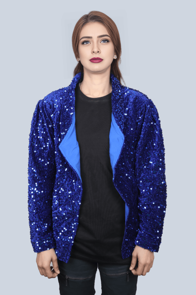 Sparkling Ladies Jacket Blue
