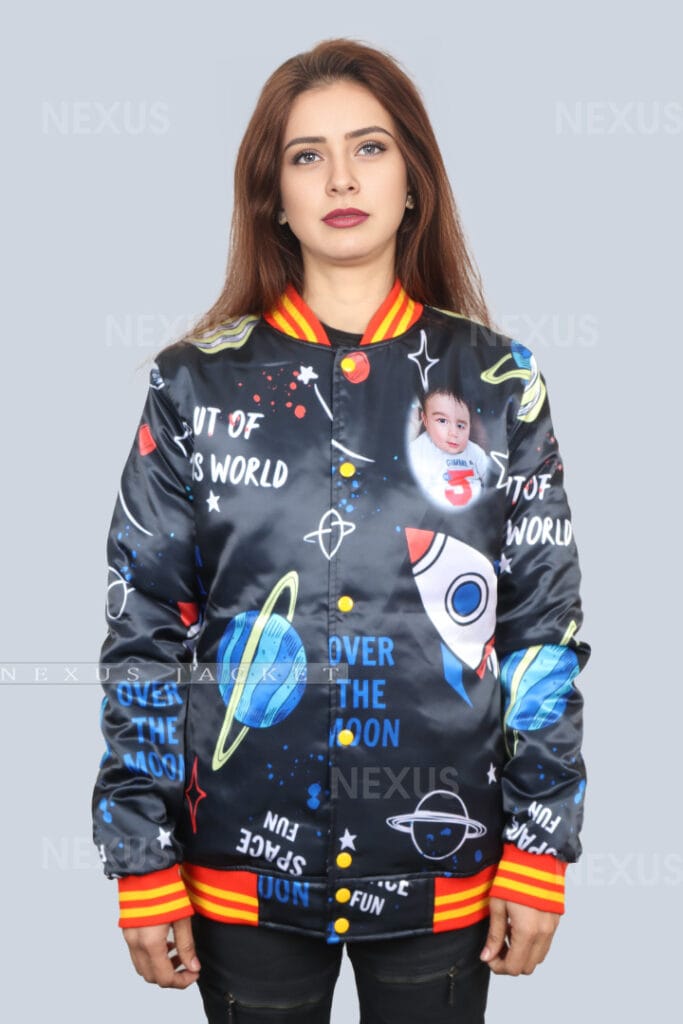 Satin Varsity Sublimation jacket Ladies