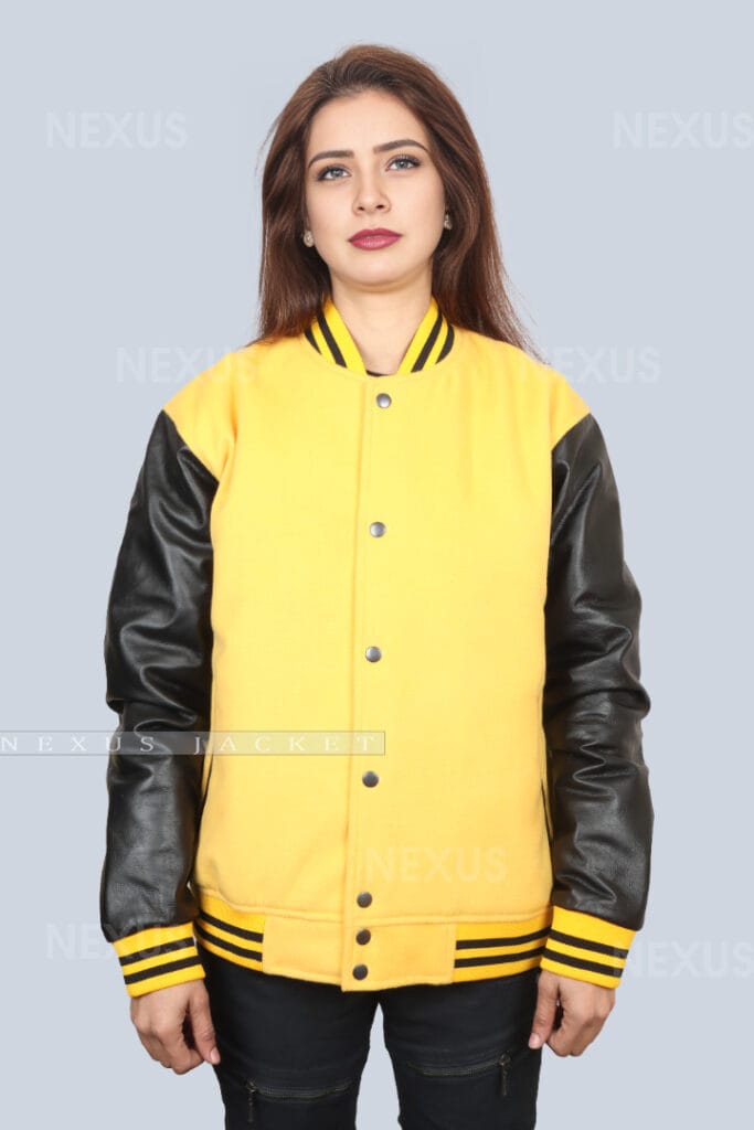 Varsity Jacket Ladies Yellow black