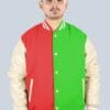Two Tone Wool Varsity Jacket