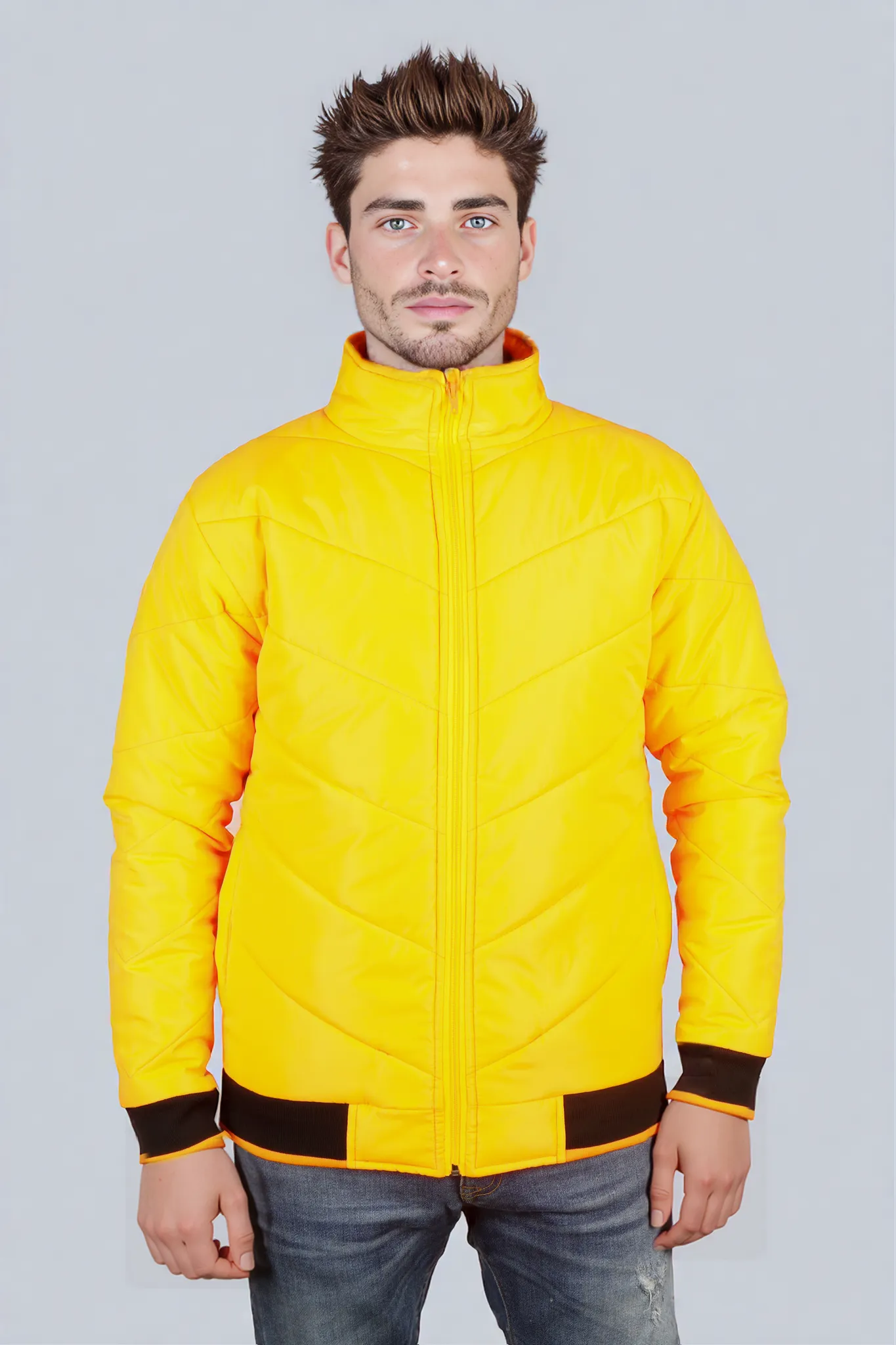 mens-bomber-puffer-jacket-yellow