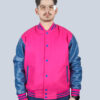 Pink and Blue Varsity Jacket