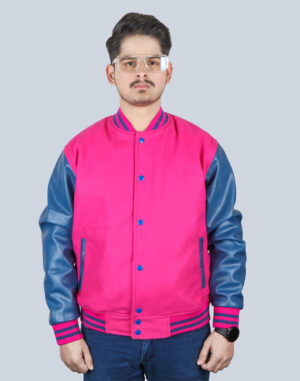 Pink and Blue Varsity Jacket