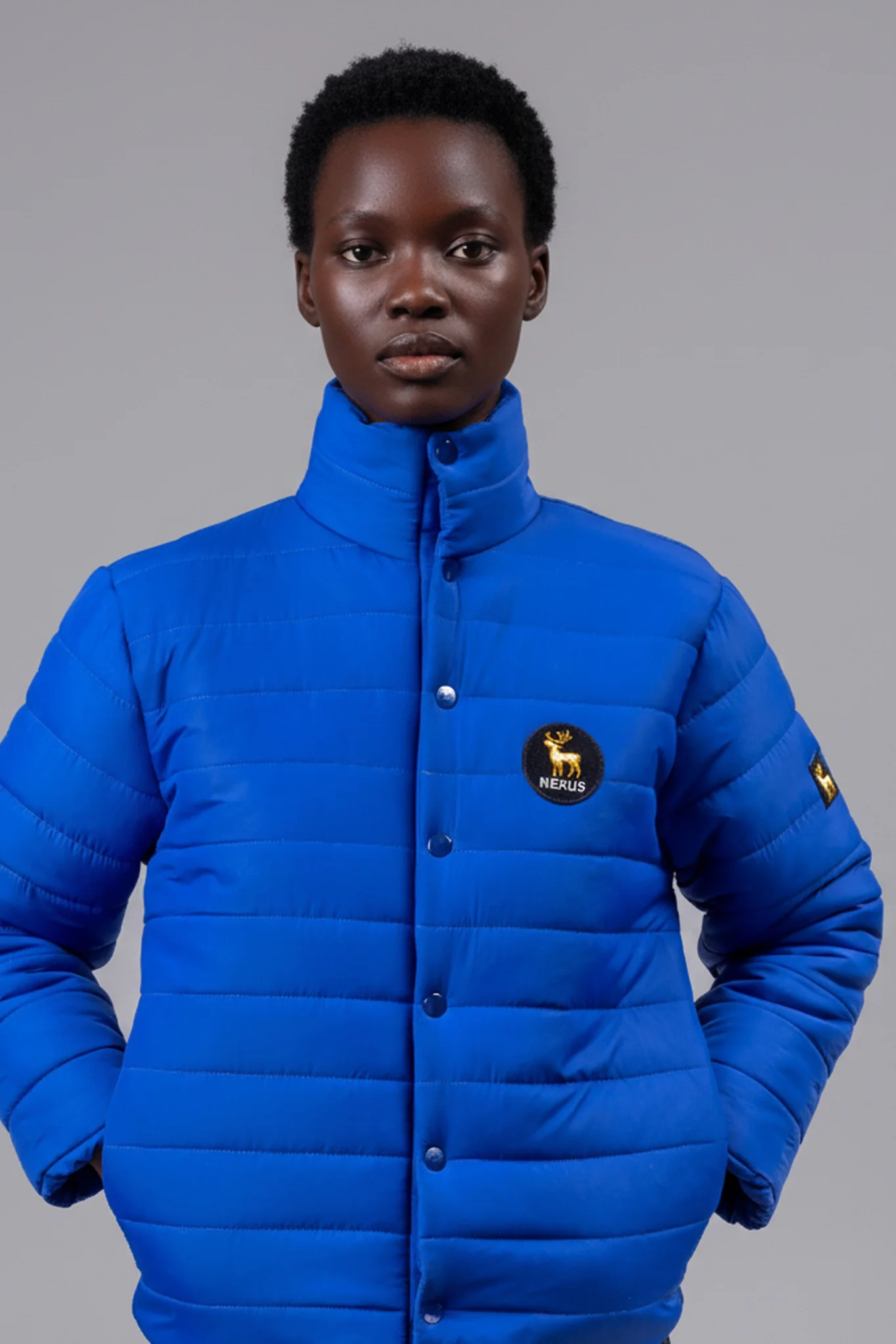 Midnight Blue Woman Puffer Jacket
