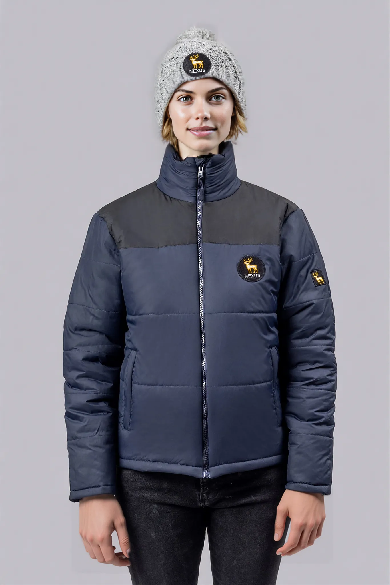 women-puffer-jacket-blue-black
