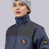 Women Puffer Jacket (Blue & Black)