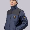 Women Puffer Jacket (Blue & Black)