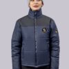 Women Puffer Jacket (Blue & Black)