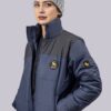 Women Puffer Jacket (Blue & Black)