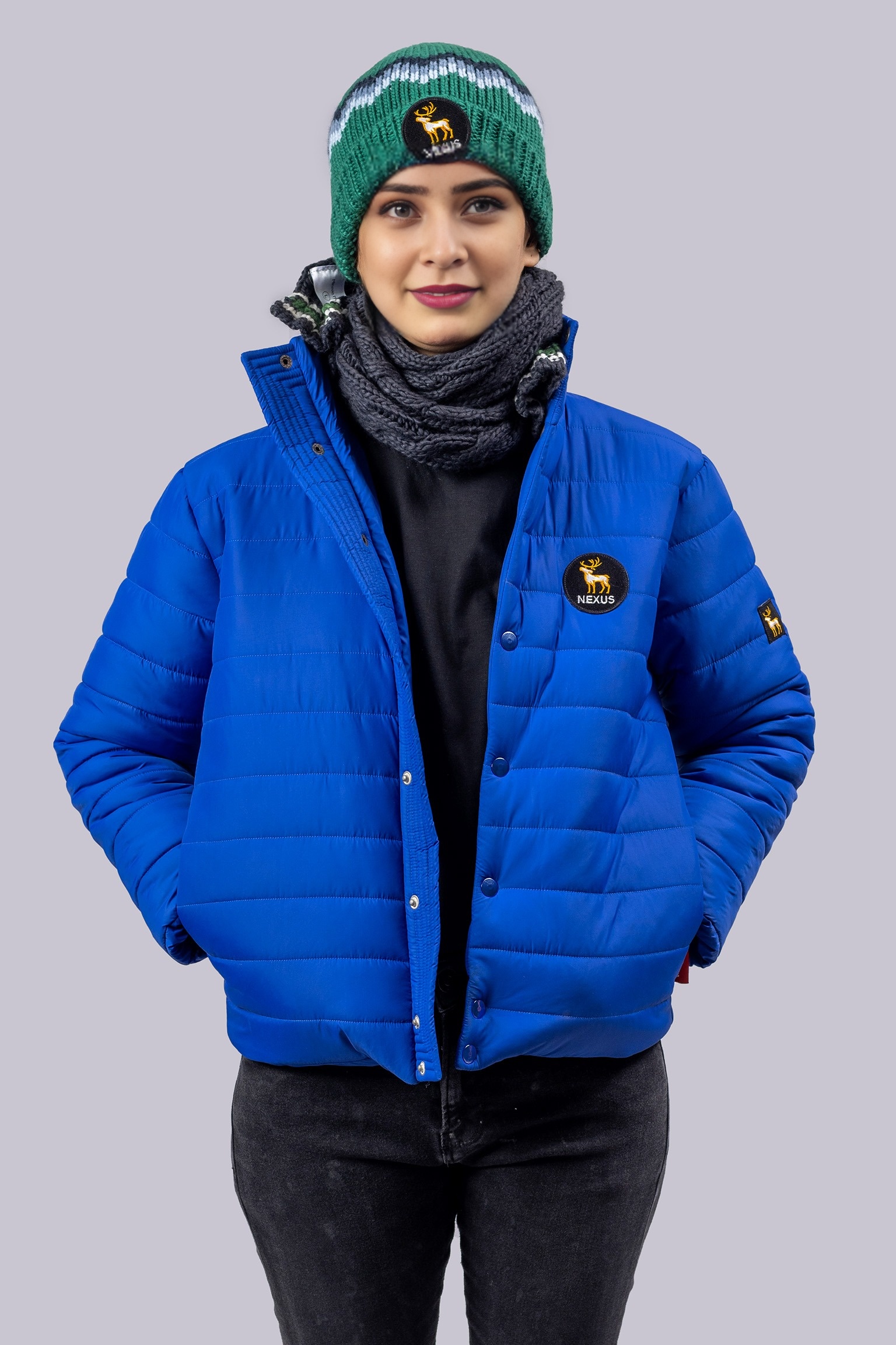 Midnight Blue Woman Puffer Jacket