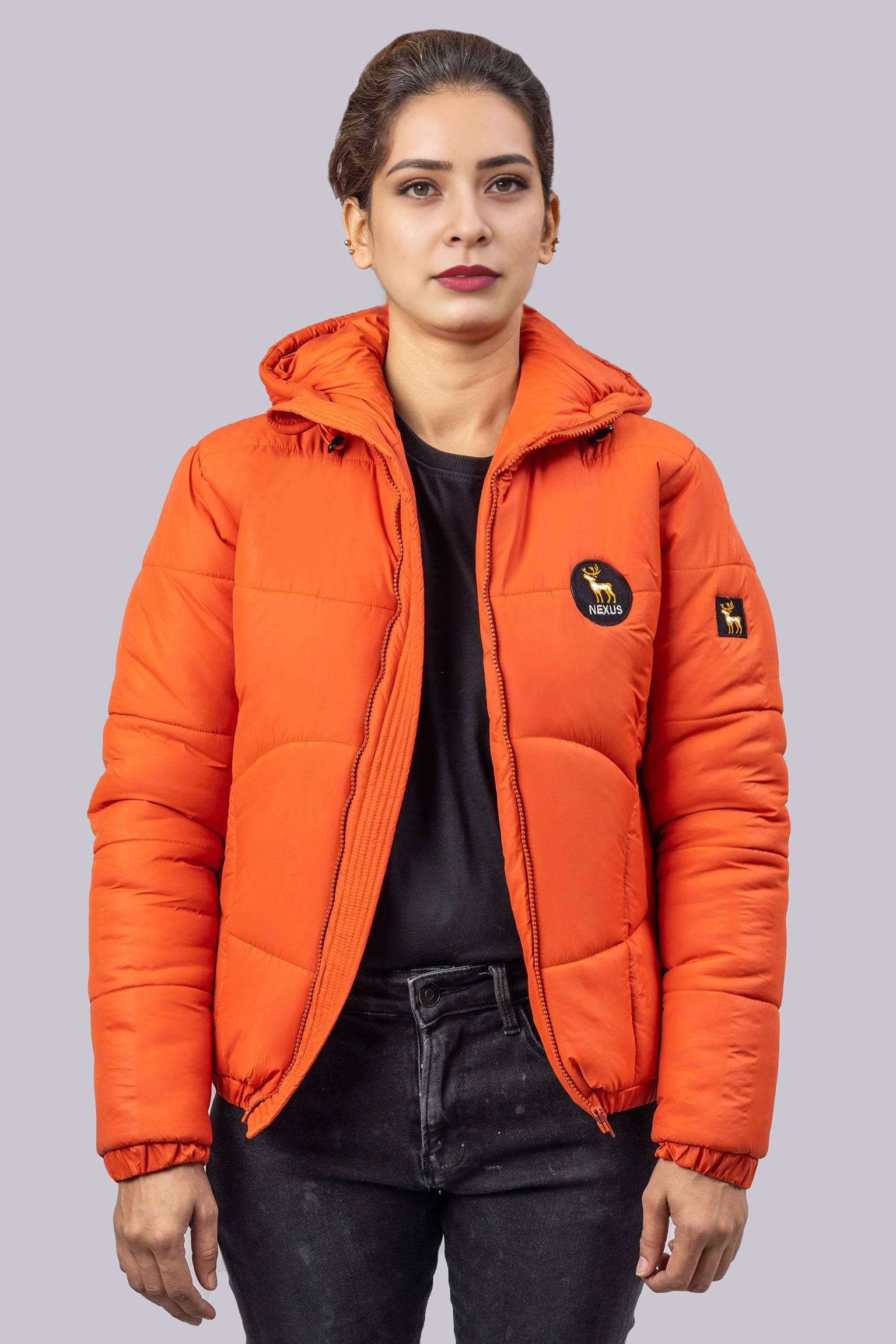 Coral Breeze Full Sleve Woman Puffer Jacket