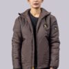 Chocolate woman puffer jacket