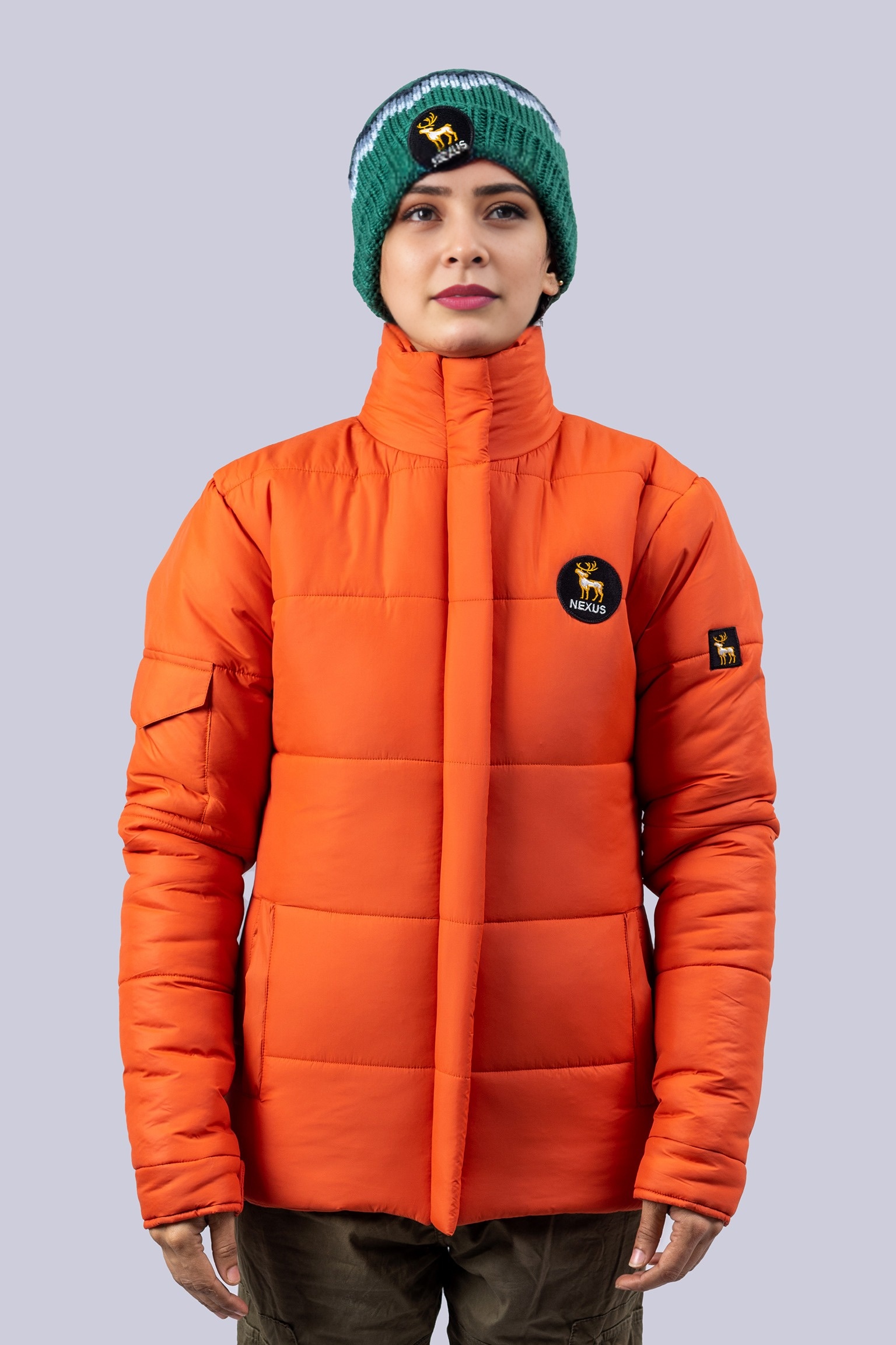 Coral Woman Puffer Jacket