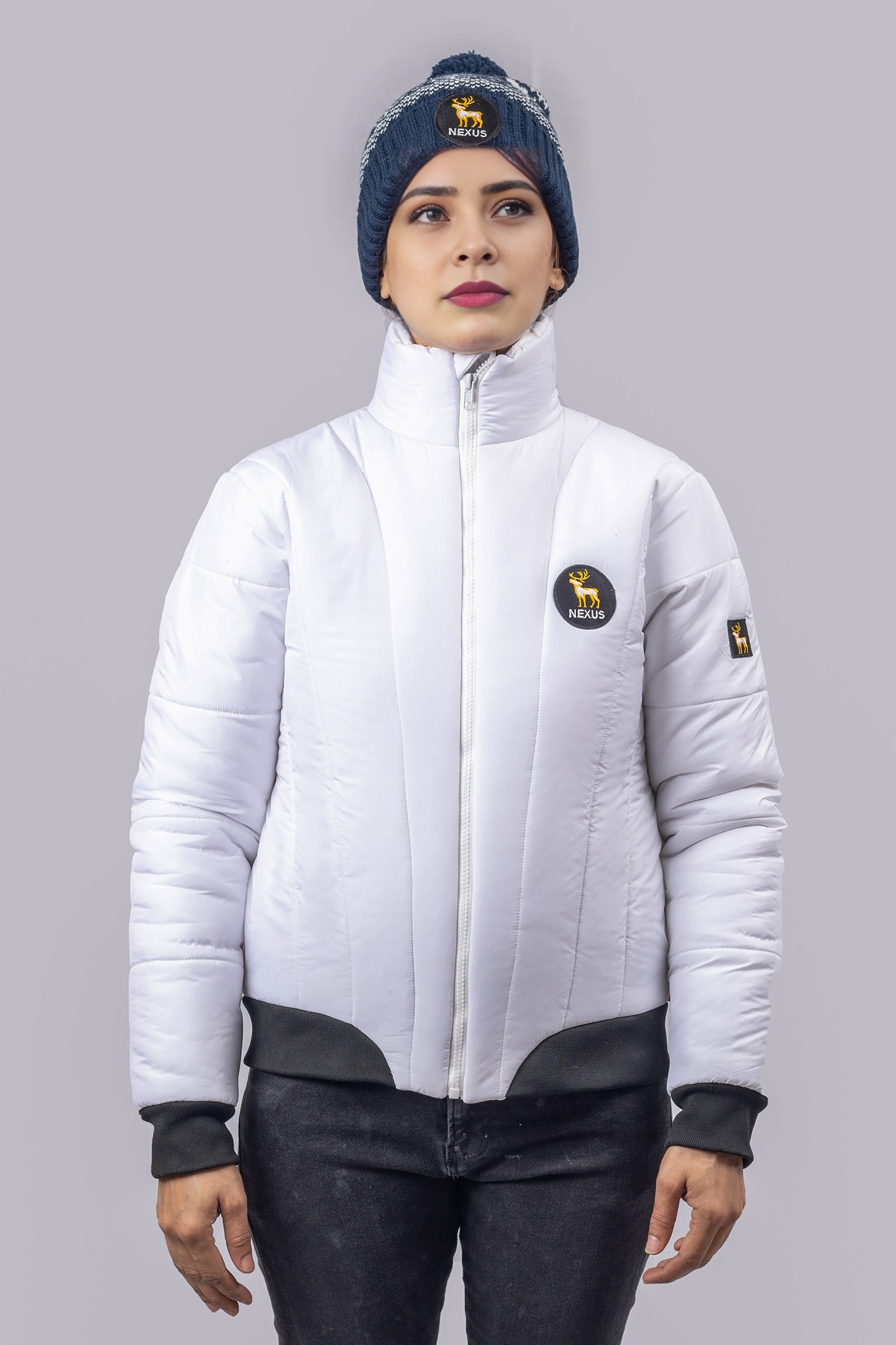 White Winter Bliss Woman Puffer Jacket