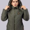 Olive Woman Puffer Jacket