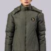 Olive Woman Puffer Jacket