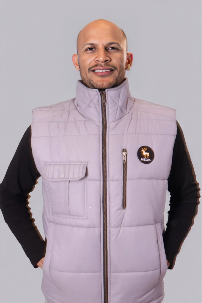 Quilted Silver Sleeveless Vest