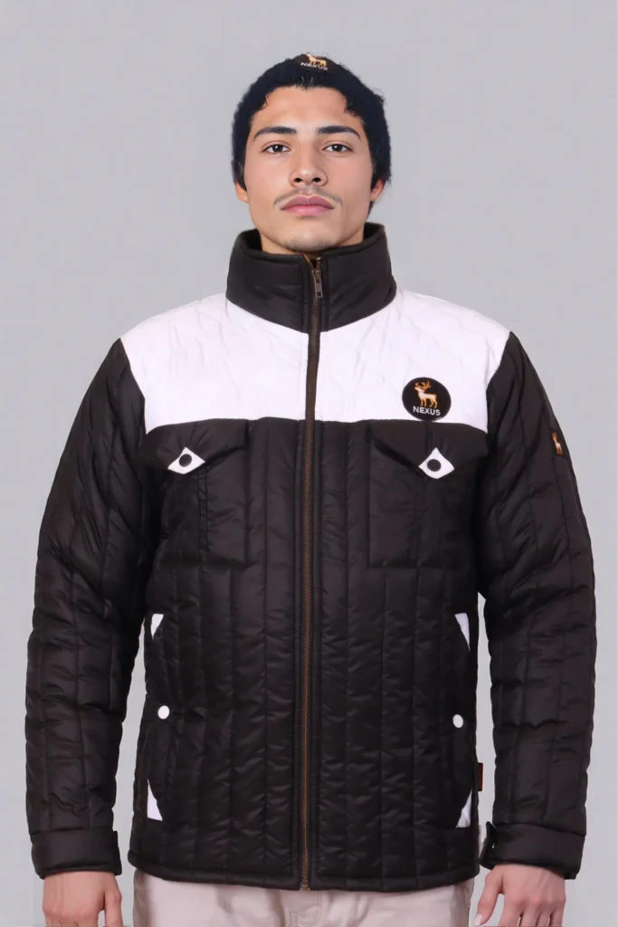 Black Jacket with White Combination