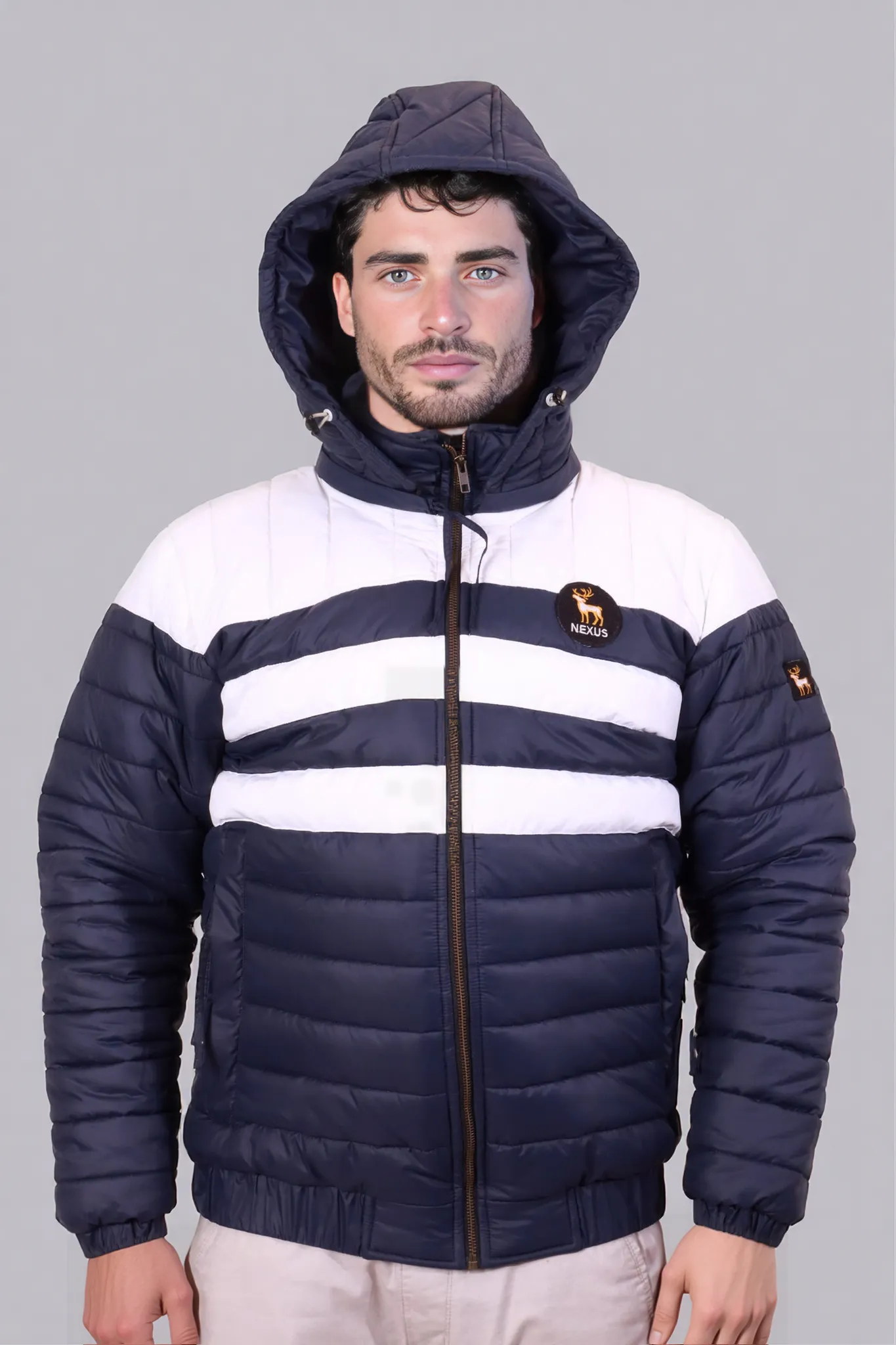 blue-jacket-with-white-lines