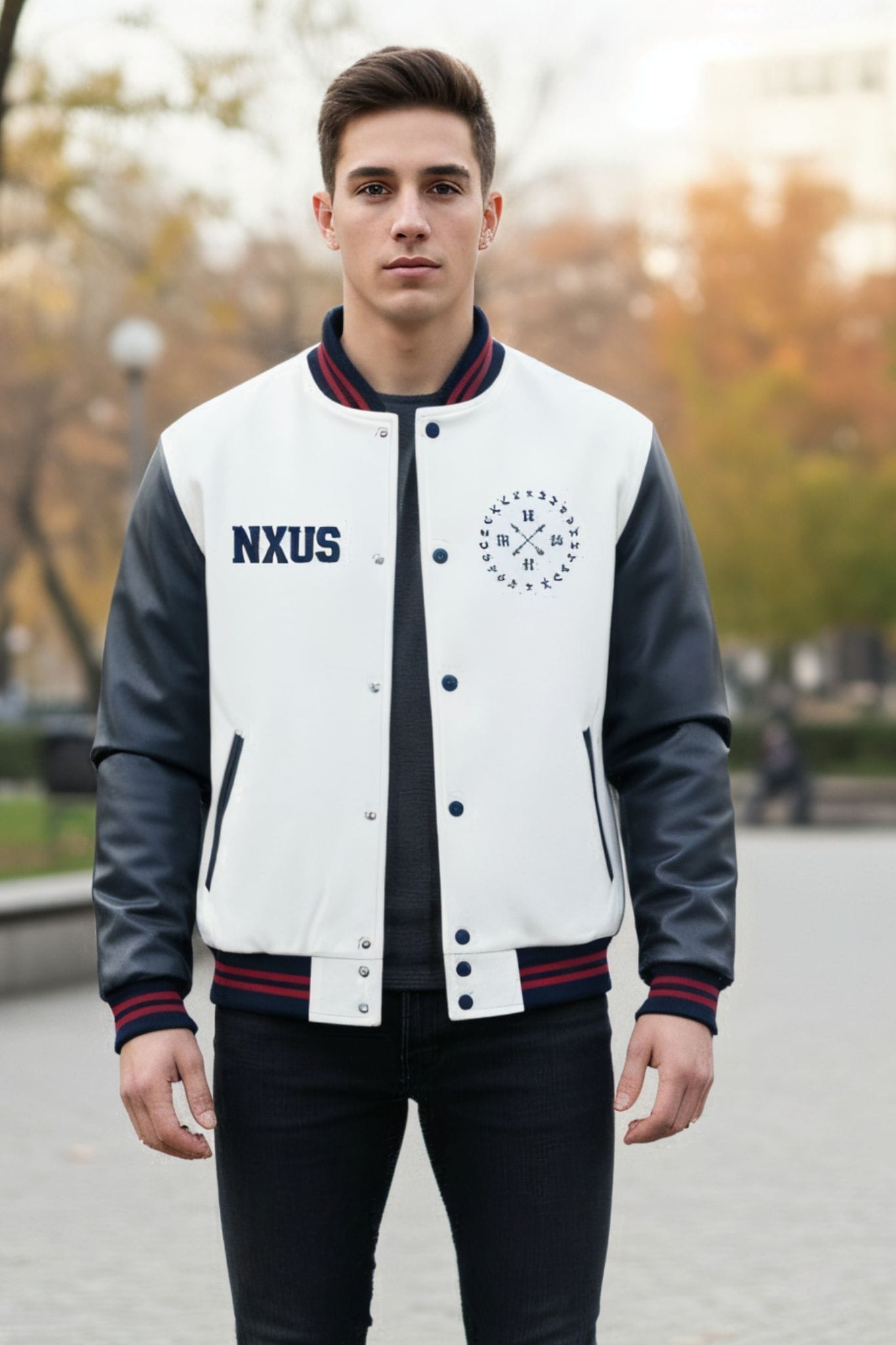 Custom Blue & White Varsity Jacket