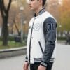Custom Blue & White Varsity Jacket