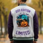 Custom Halloween Varsity Jacket - Jack-o'-Lantern & Honeybee
