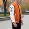 Custom Orange & White Varsity Jacket - Halloween Edition