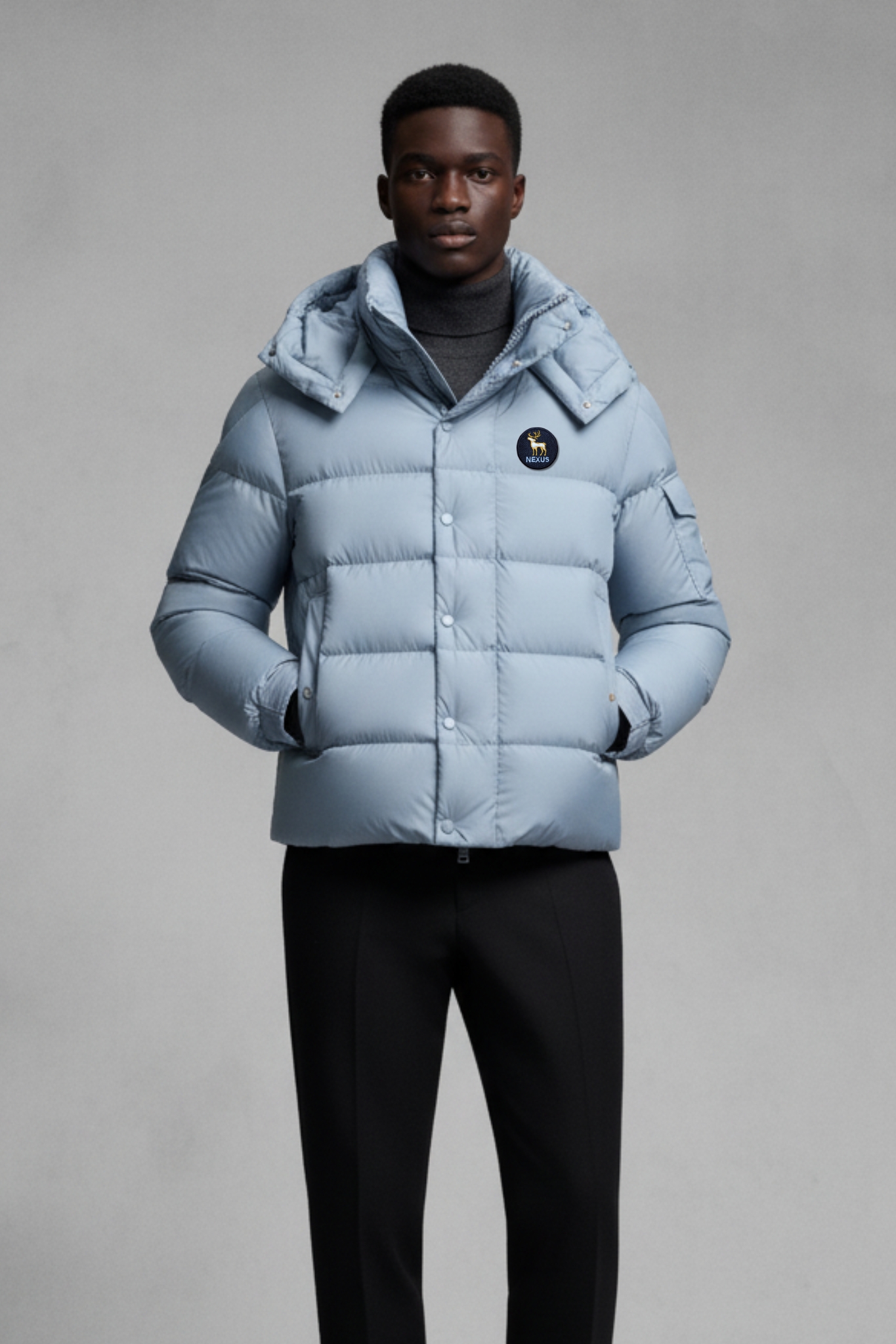 Nexus Sky Blue Puffer Jacket