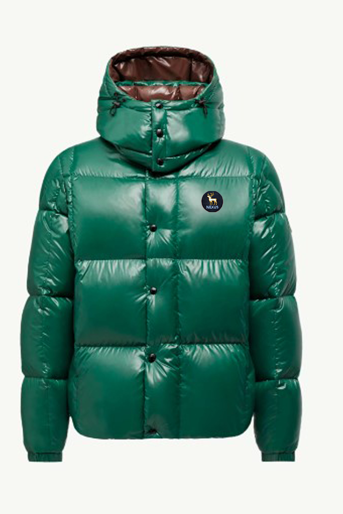 Hooded Nexus Green Puffer Jacket