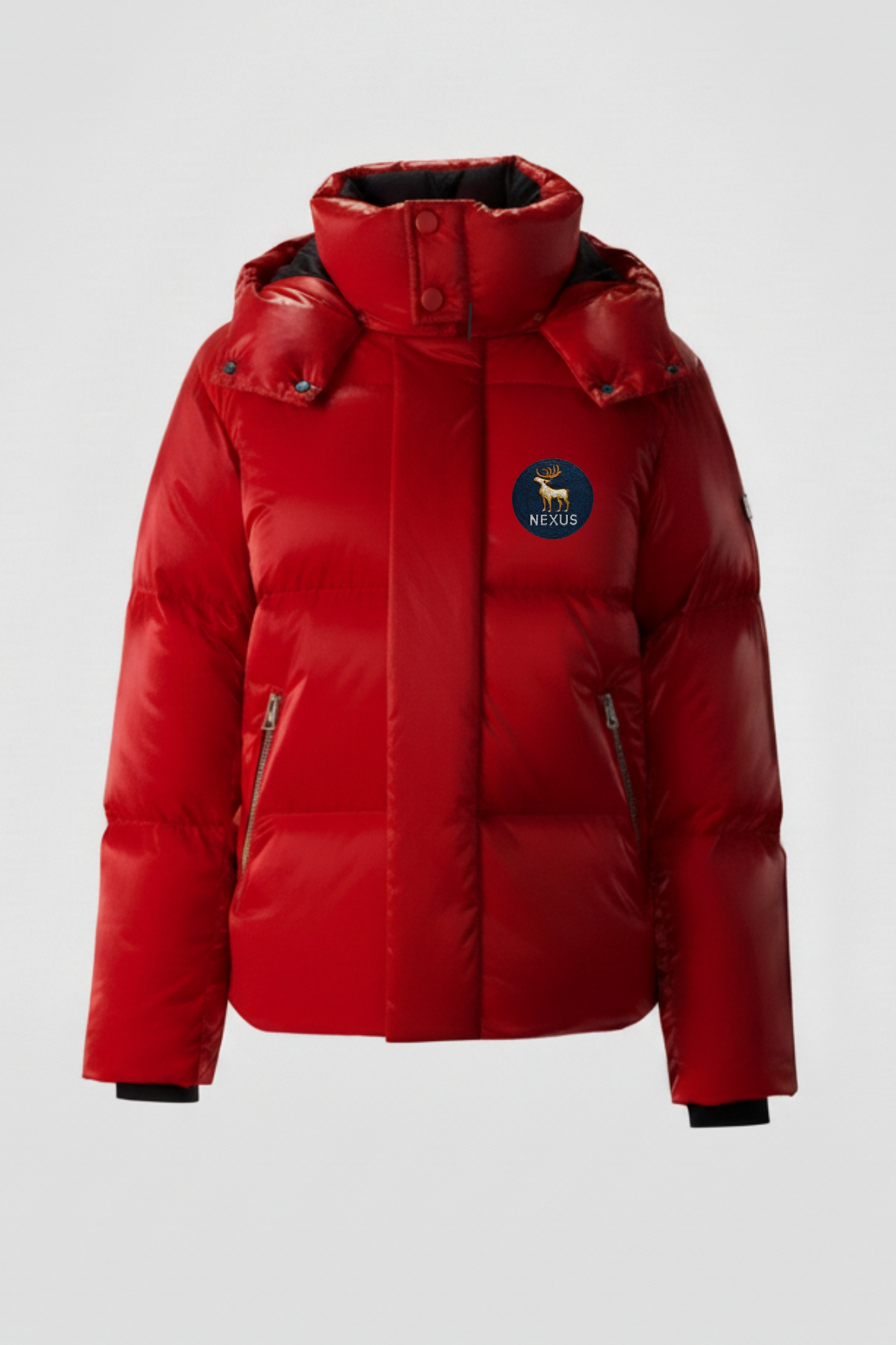 Nexus Red Hooded Puffer Jacket