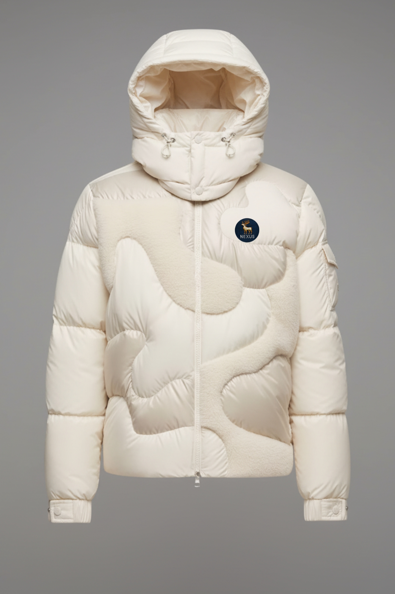 Nexus White Furr Combination Puffer jacket