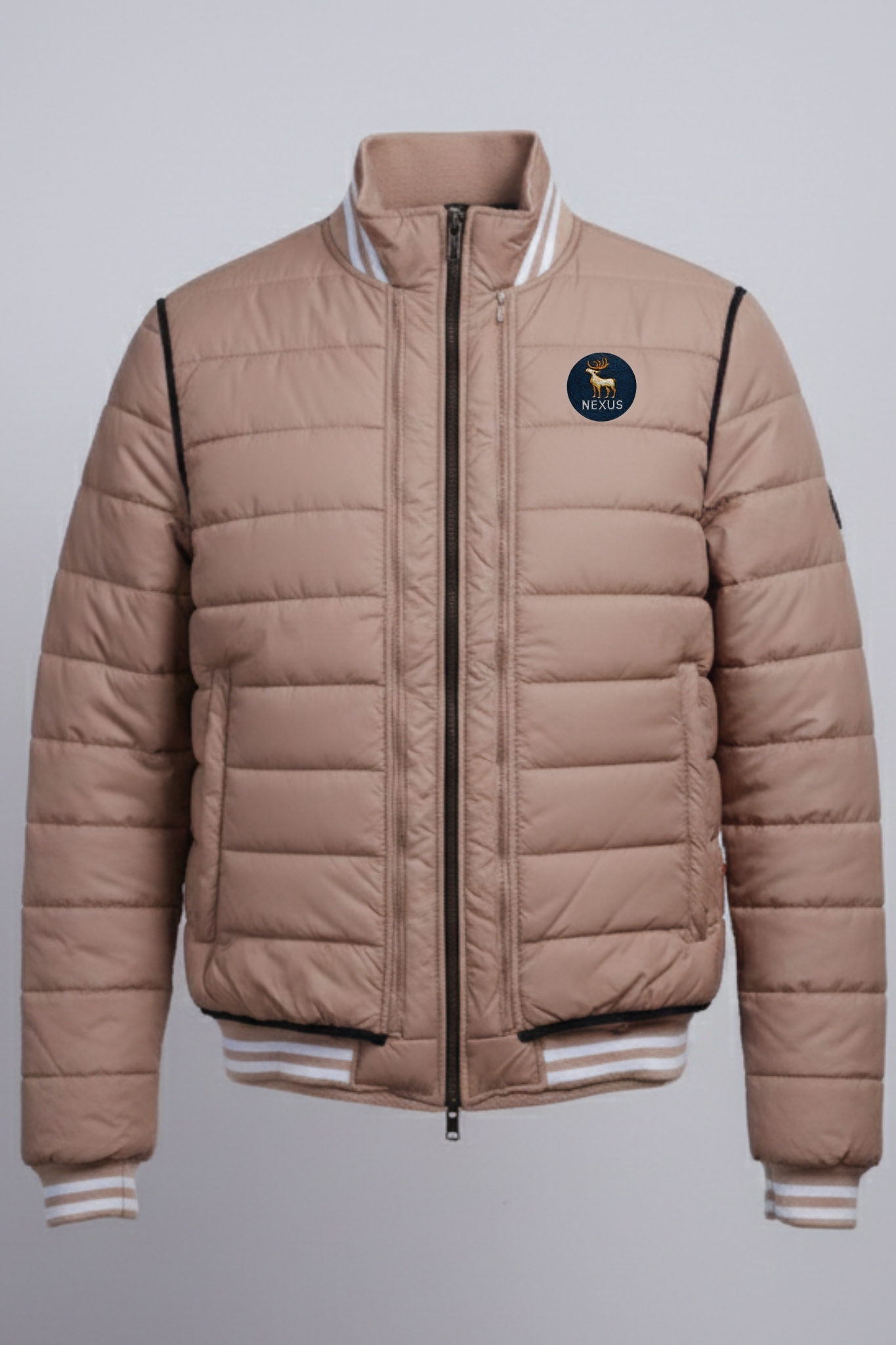 Nexus Beige Sleeve Less Vest Puffer Jacket