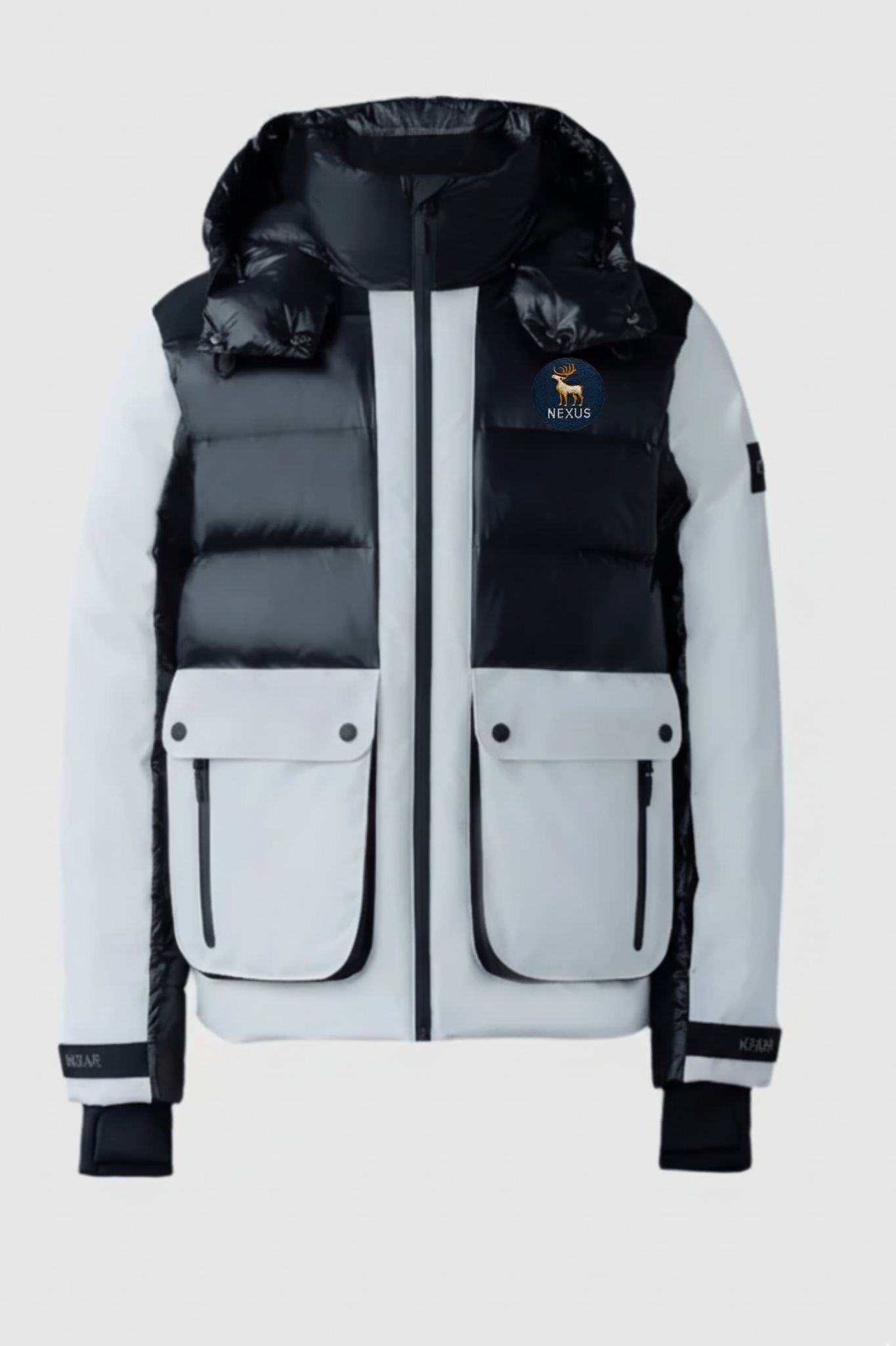 Nexus BlackWhite Combination Puffer Jacket