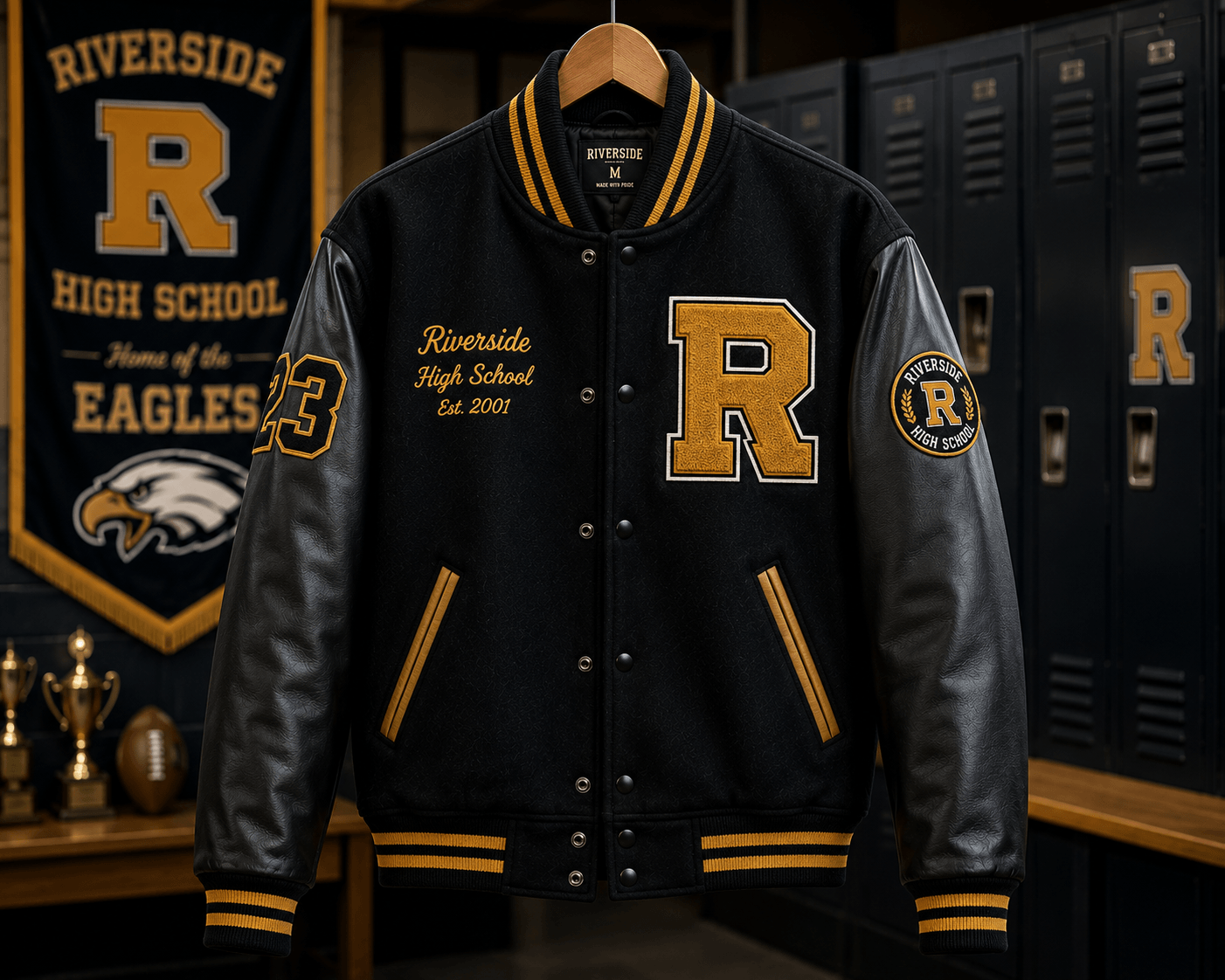 Leather Sleeve Varsity