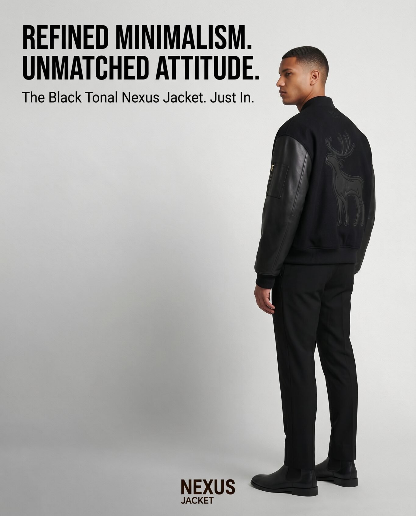 Custom Luxury Men Varsity Jacket 28oz Melton Wool Genuine Leather Sleeves Oversized Streetwear Letterman Coat OEM Custom Logo view 5