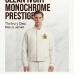 Custom Luxury Pearl White Wool Cashmere Leather Sleeve Varsity Jacket Men High Fashion Minimal Bomber Blank Outerwear OEM view 5