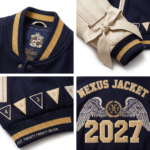 Custom Men's Wool Leather Varsity Jacket Heavyweight Embroidered Letterman Baseball Coat College High School OEM ODM view 4