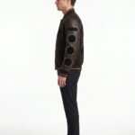 Custom Ultra Luxury Varsity Jacket Men Cashmere Wool Body Lambskin Leather Sleeve Oversized Streetwear Bomber Jacket OEM Factory view 3