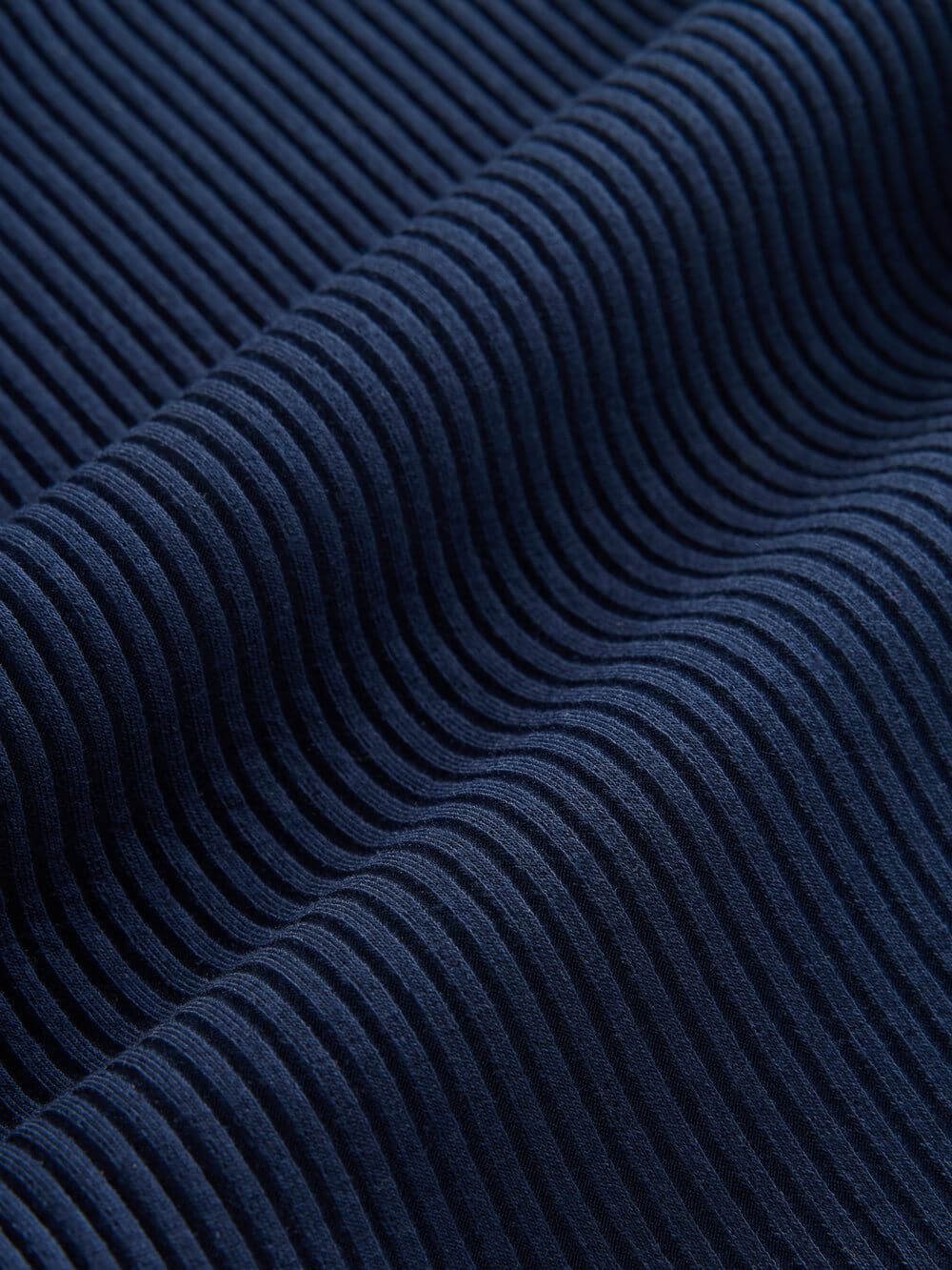 Navy White Rib