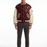 Maximalist Royal Varsity Jacket 32oz Wool Melton & Lambskin Leather Heavy Embroidered Streetwear Bomber Coat Custom Logo OEM