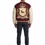 Premium Oversized Luxury Men's Leather Varsity Jacket Heavyweight Wool Chenille Embroidery Custom Logo Streetwear Nexus Jacket view 2