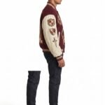 Premium Oversized Luxury Men's Leather Varsity Jacket Heavyweight Wool Chenille Embroidery Custom Logo Streetwear Nexus Jacket view 3