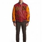 Wholesale Custom Varsity Jacket Genuine Leather Maximalist Embroidery Luxury Streetwear Men Outerwear Nexus Jacket OEM