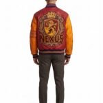 Wholesale Custom Varsity Jacket Genuine Leather Maximalist Embroidery Luxury Streetwear Men Outerwear Nexus Jacket OEM view 2
