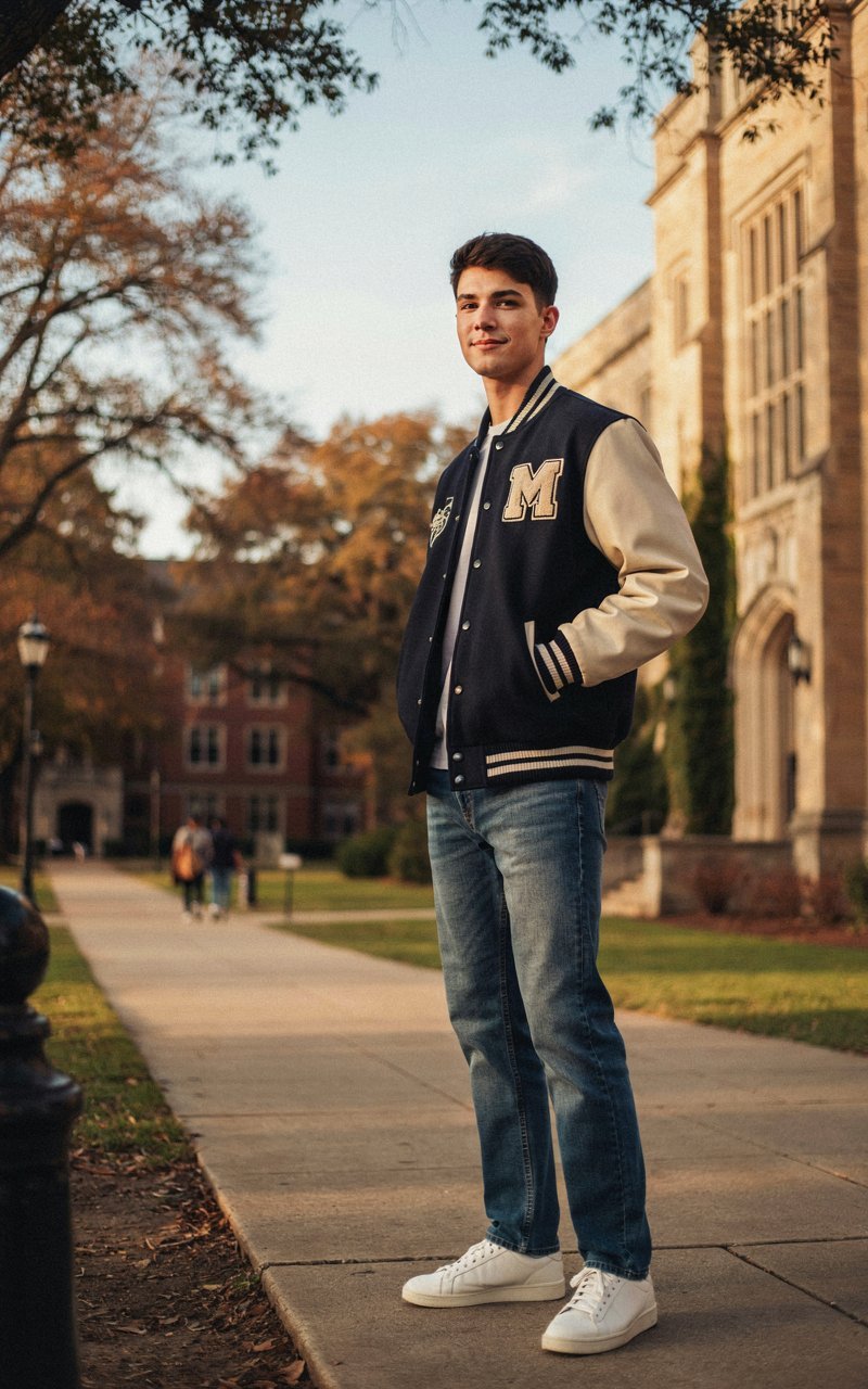 School varsity letterman jacket